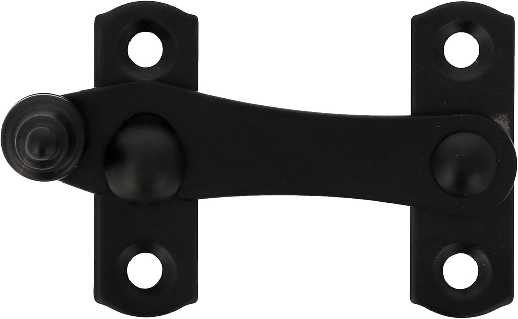  Amig - Black Knocker For Shutters With Reverse Attachment Mod. 3-75 X 46 Mm - Anti-shock And Breakage Safety Lock For Windows - Made Of Steel - With Screws