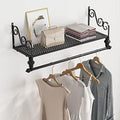 GENERIC Tringle à Vêtements Murale – Étagère De Rangement Multifonction Pour Vêtements Et Présentoirs, Idéale Pour Les Magasins De Vêtements Et L'organisation De La Maison