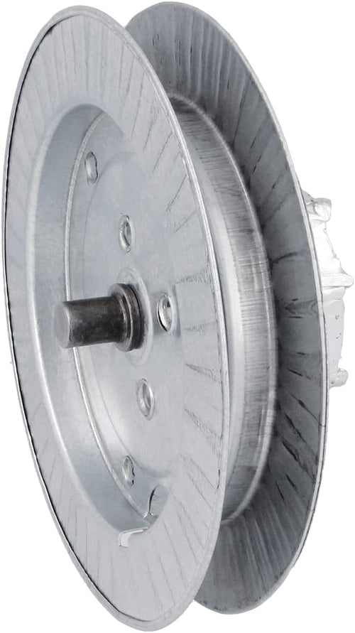 Amig - Poulie à Disque Métallique En Acier Zingué Pour Axes De Volets Roulants, Pour Rubans De 22 Mm, Tubes De 57 Mm Et Axe Frisé De Ø61 Mm, Diamètre Ø180 Mm, Argenté