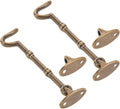  Housoutil Lot De 2 Loquets à Crochet En Laiton 105 CM Verrou De Fenêtre Et Crochet De Verrouillage De Porte Anti-Vent Pour Fenêtres Portes Coulissantes Et Abris De Jardin Quincaillerie