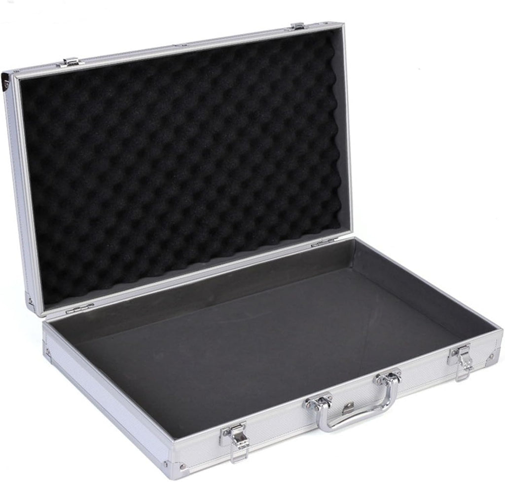  Mallette De Transport Avec éponge En Mousse - 45,7 X 27,9 X 7,6 X 7,6 Cm - Boîte à Outils Verrouillable En Aluminium - Avec Poignée