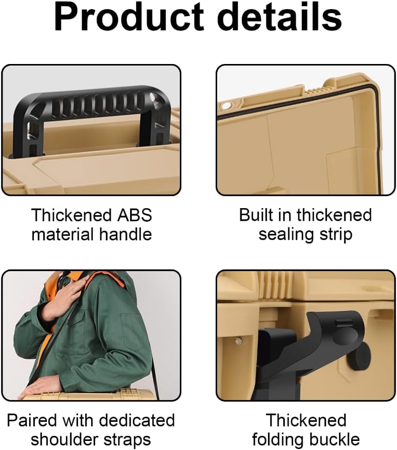  Boîte à Outils De Mécanicien - Valise à Outils Professionnelle - Étanche - En Plastique Rigide - Pour L'extérieur - Accessoire