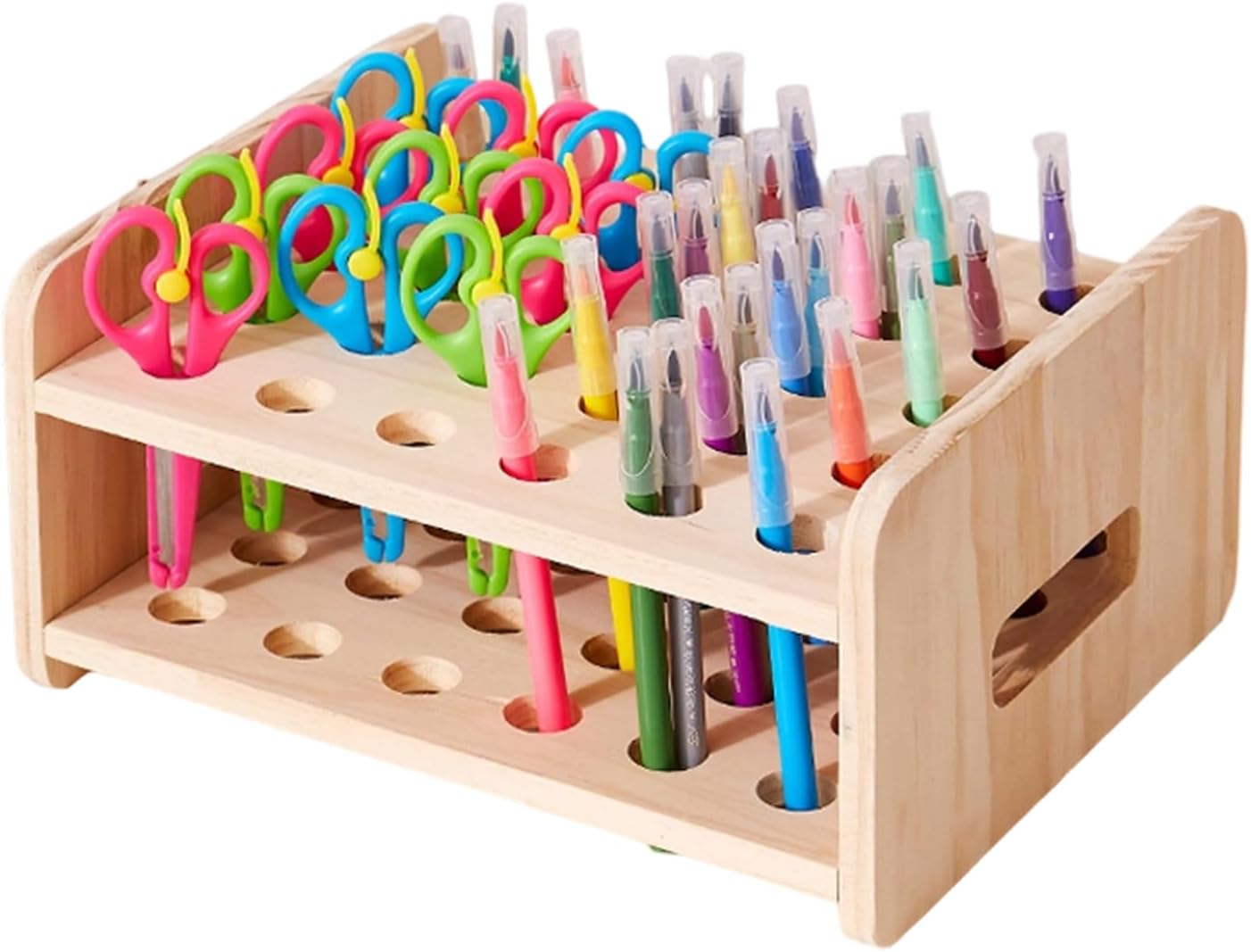 Genérico Étagère De Rangement Multi-usages, Support Organisateur De Ciseaux à 30 Emplacements, Brosse De Salon Professionnelle Et Support De Maquillage, Construction Robuste Pour Une Disposition De