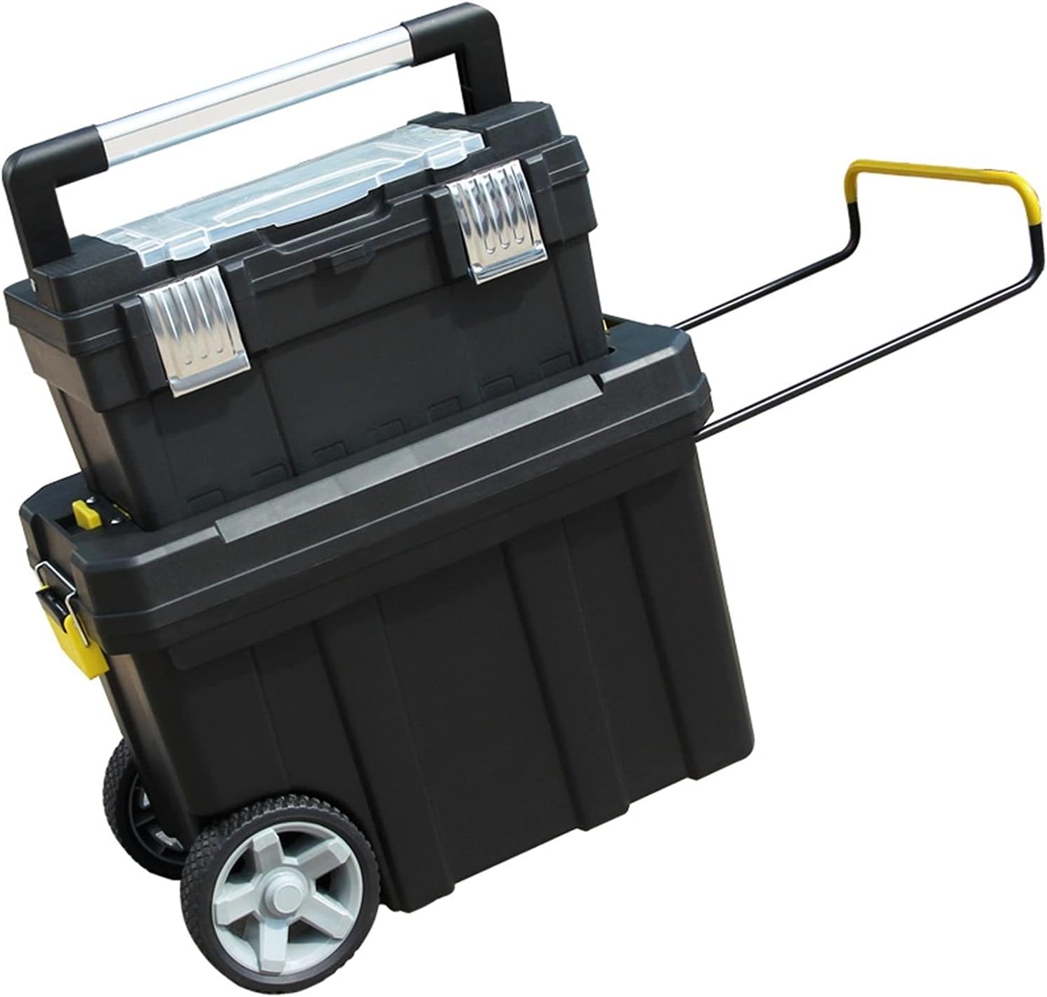 GENERIC Chariot à Outils Et Organisateur De Boîte à Outils Empilable Avec Poignée Télescopique Confortable Coffre De Rangement Parfait Pour Perceuse électrique Et Petites Pièces Boîte à Outils étanc