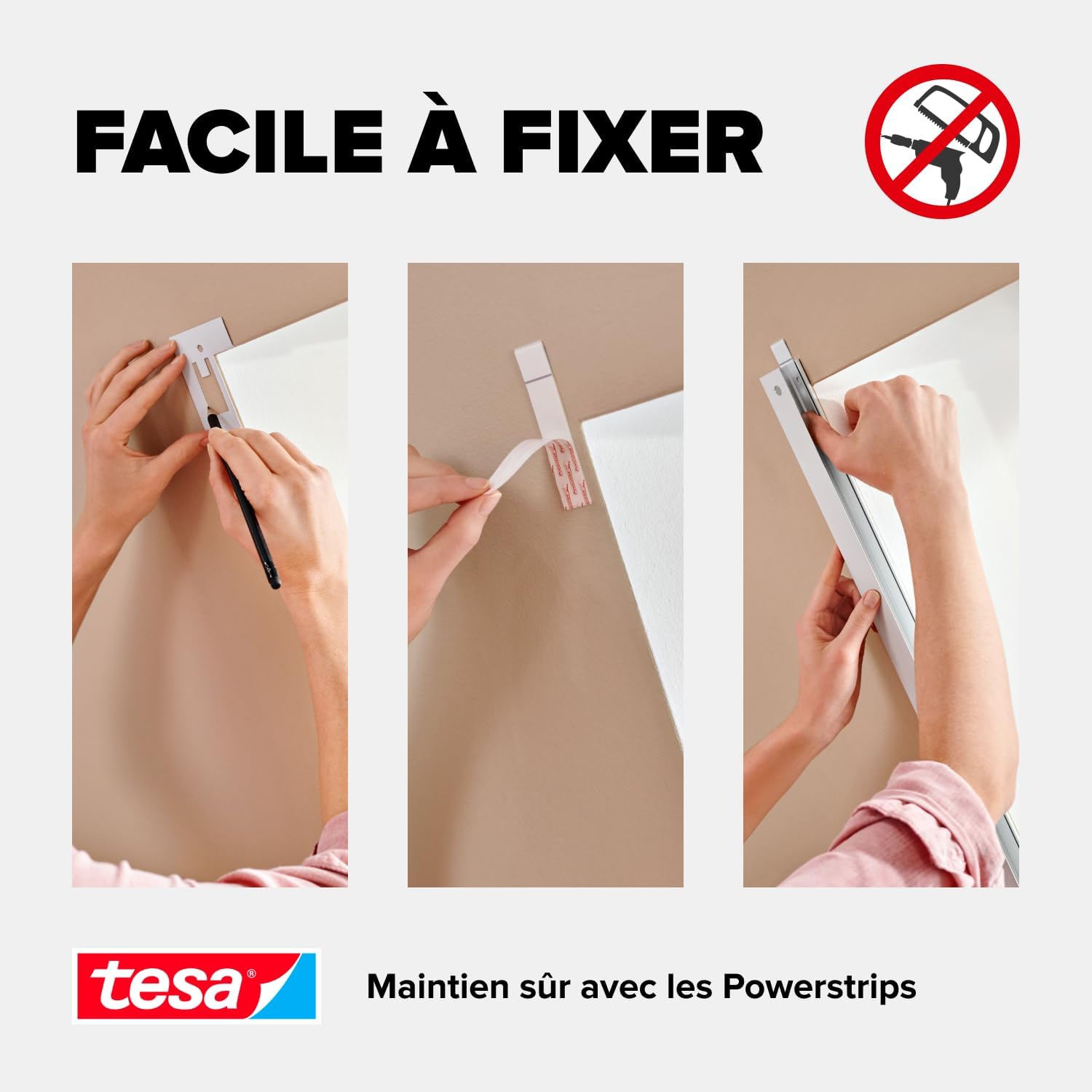  Tesa Moustiquaire Pour Fenêtre De Toit - Amovible Et Enroulable, Avec Cadre En Aluminium - Montage Facile & Sans Perçage Avec La Technologie Adhésive Tesa Powerstrips® - Blanc