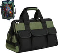 Genérico Generico Multi-Pocket Utility Bag, Multifunctional Work Tote, Wide Mouth Handheld Tool Bag, Electrician Tool Carrier, Grand Tool Organizer, Heavy Duty Tool Bag,