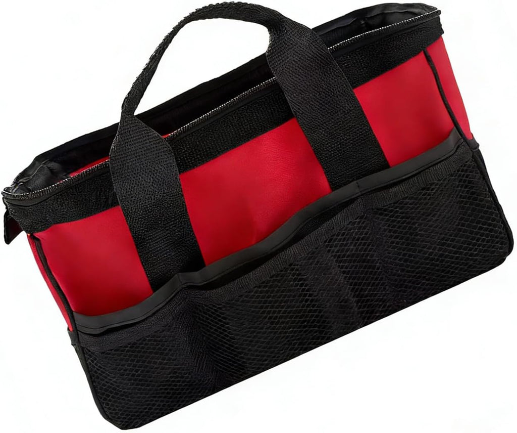  Sac De Rangement Pour Outils Industriels De Grande Capacité, Tissu Noir Renforcé, Bandoulière épaisse Pour Outils Professionnels