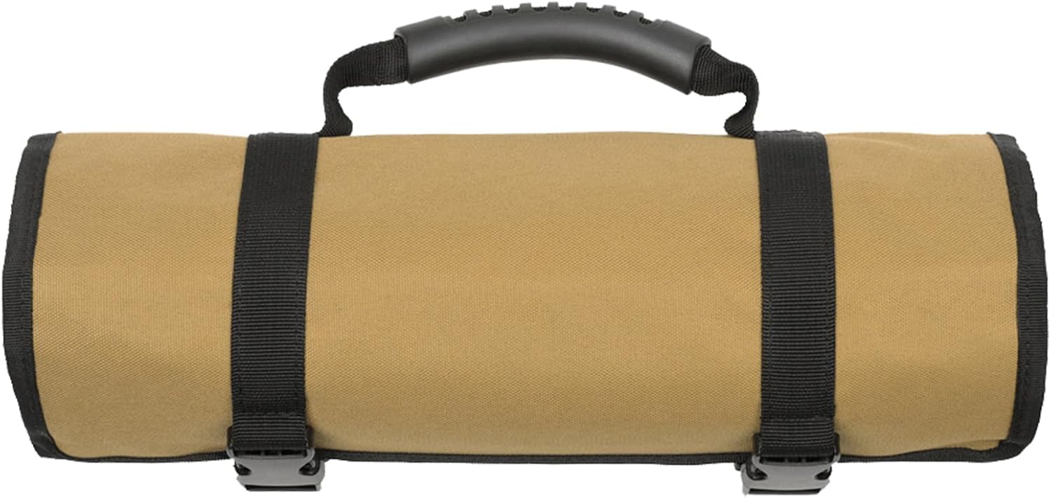  Sac à Outils à Roulettes Avec Poignée, 72 X 36 Cm, Design Imperméable Et Pliable, Matériau Résistant à L'eau Pour Cyclisme, Réparations En Plein Air, Noir Et Marron