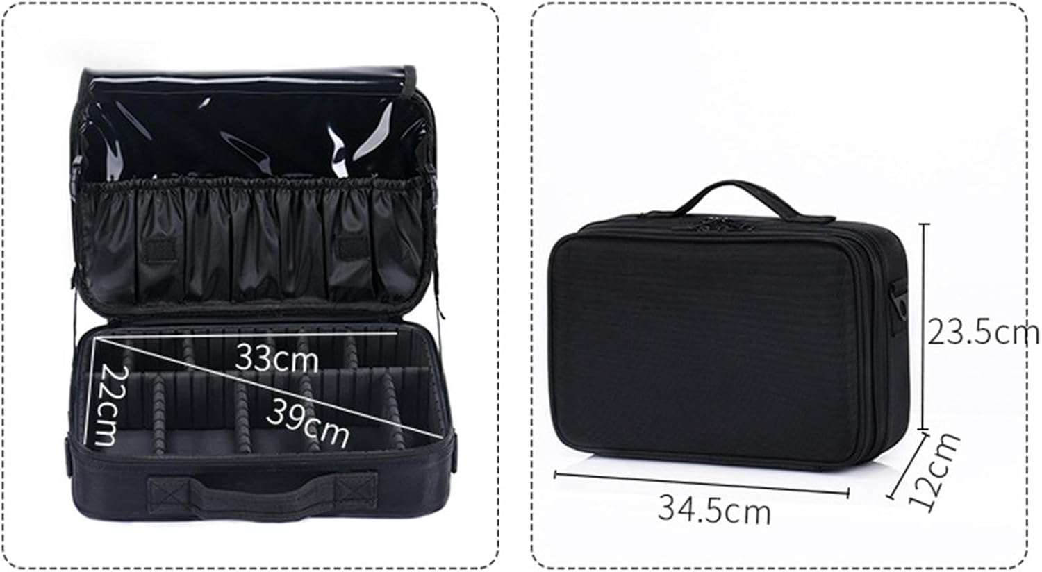  Organisateur De Rangement Sac à Main Outils Renforcé Poches Multiples En Toile Oxford Couture Robuste Fermeture Éclair Lisse Convient Pour Professionn, S 3 Couches
