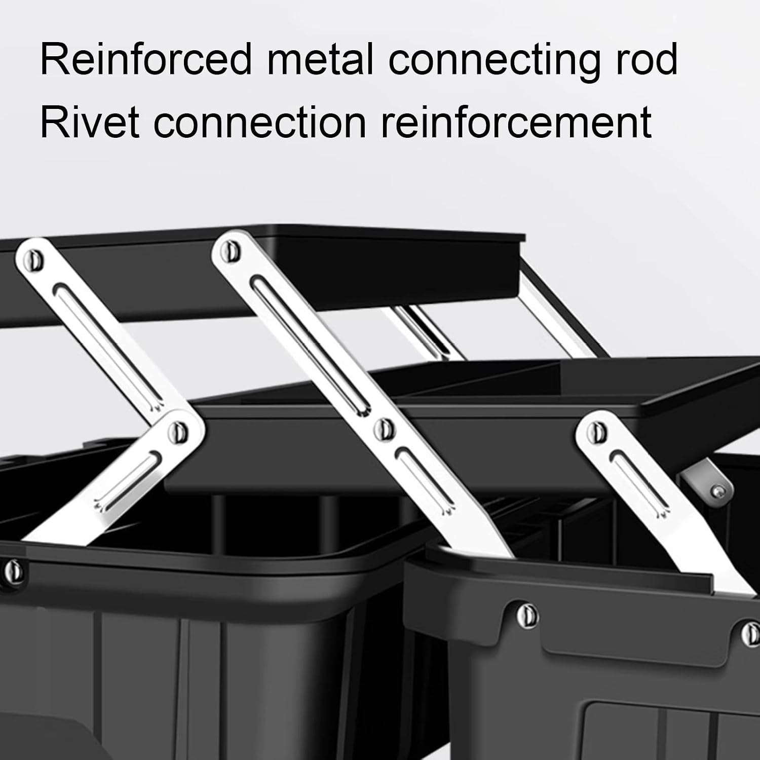  Boîte De Rangement Pour Outils, Organisateur D'outils Et De Rangement | Organiseur De Matériel étanche à 3 Couches | Solution De Rangement Multifonctionnelle De Grande Capacité Et Boucle En Acier