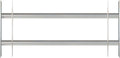  Alberts 563684 Secorino Basic Style Window Grille | Sliding For External Windows | Burglar Protection Grille | Galvanised In Blue | 300 X 700-1050 Mm