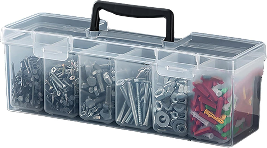  Boîte à Outils Haute Performance Avec Séparateurs Amovibles, Vis Portantes Transparentes, étui De Rangement Pour Atelier, Garage, Maison, étui à Outils Portable En Plastique