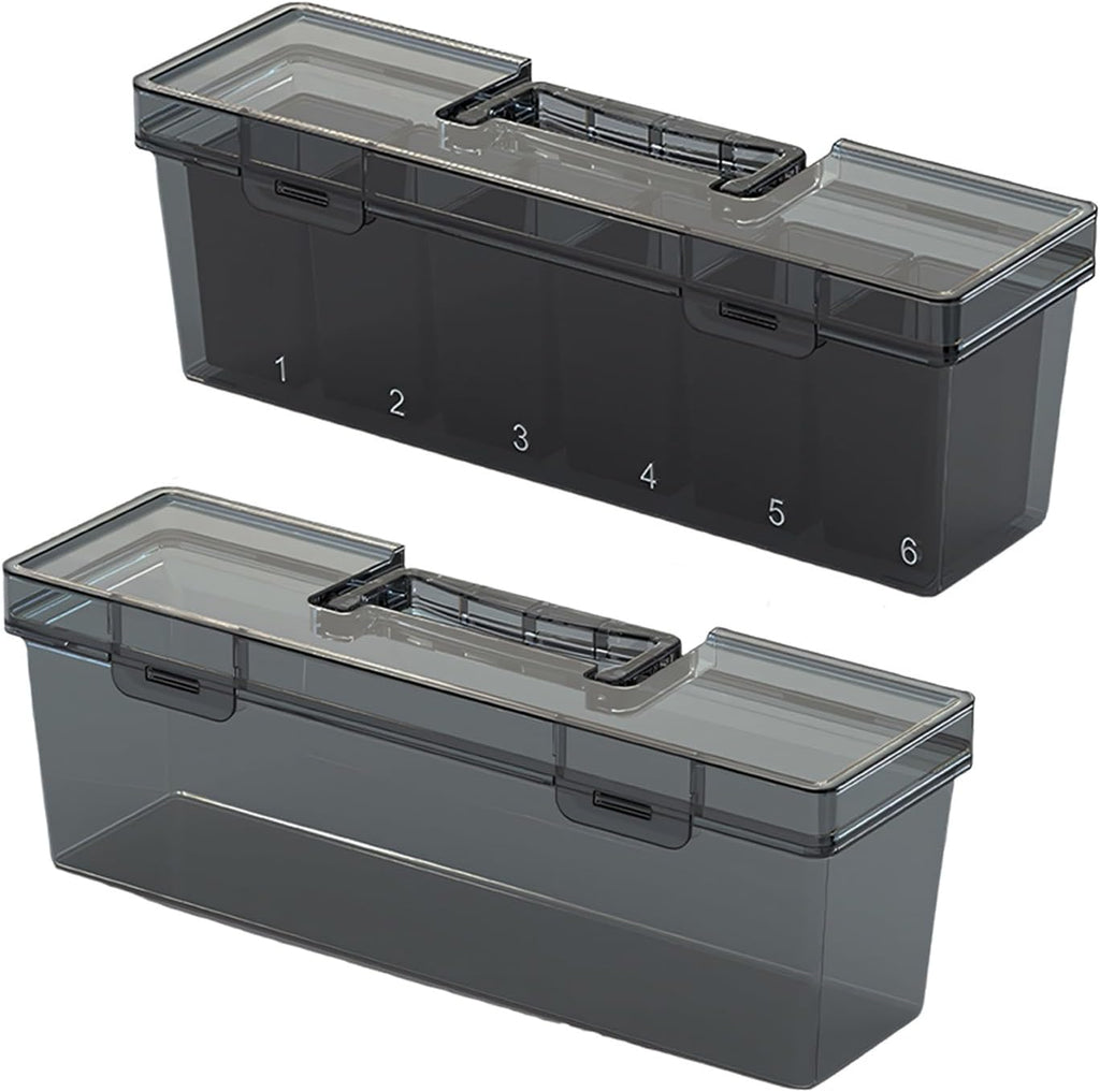  Boîte De Rangement Portable Avec Libération Statique Pour Petits Articles De Matériel, Design Transparent Et Matériaux Robustes. Organisateur De Pièces Transparentes