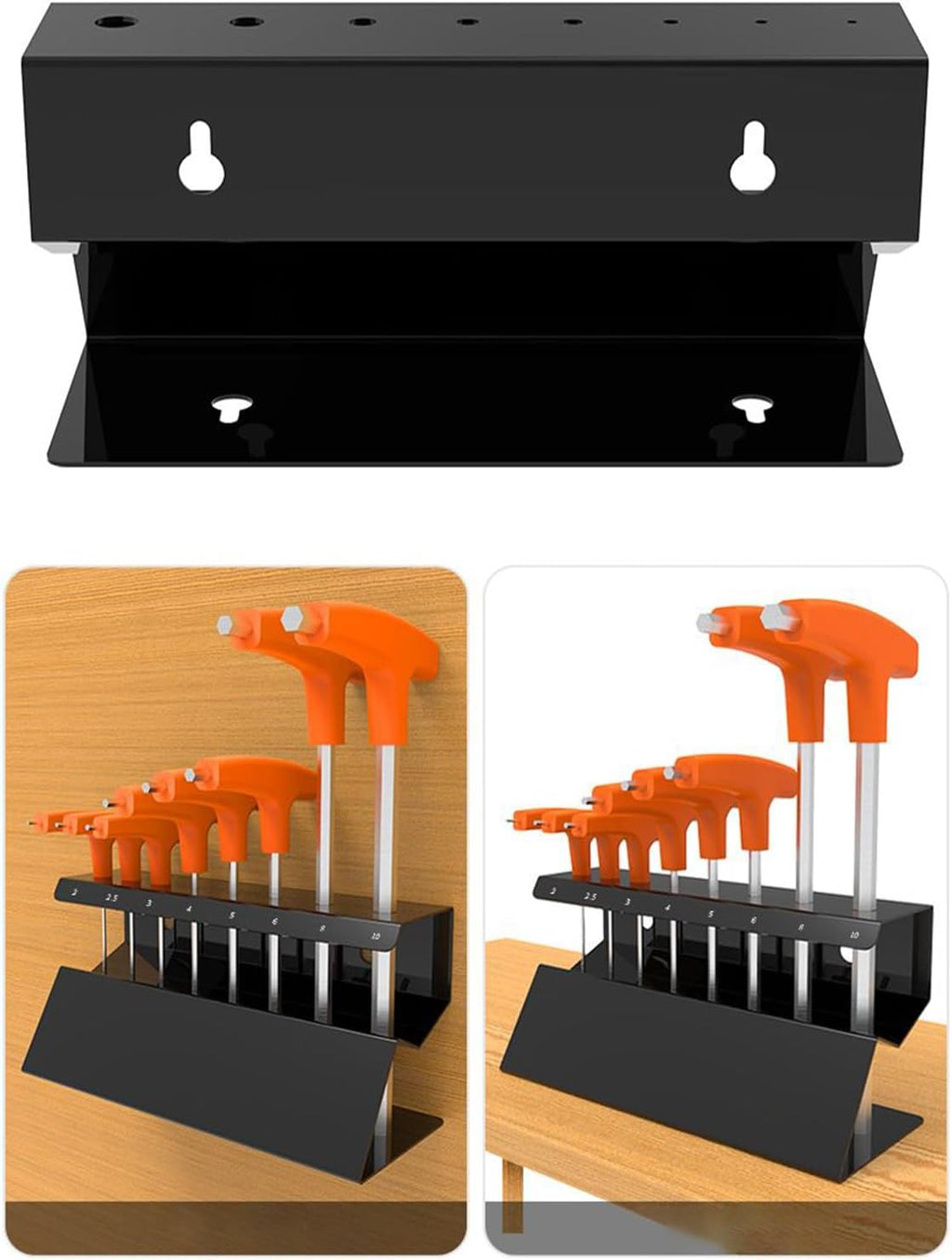 Genérico Generico Hexagonal Wrench Storage Rack Stainless Steel Tabletop Organizer, Multifunctional Tool Holder For Repair Shop, Garage, Workshop, Dorm, Living Room, Household Storage