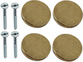  Merriway® BH08061 Lot De 4 Vis Pour Rétroviseur, Plaqué Zinc, 50 Mm Et Capuchon Plat En Laiton Satiné De 20 Mm