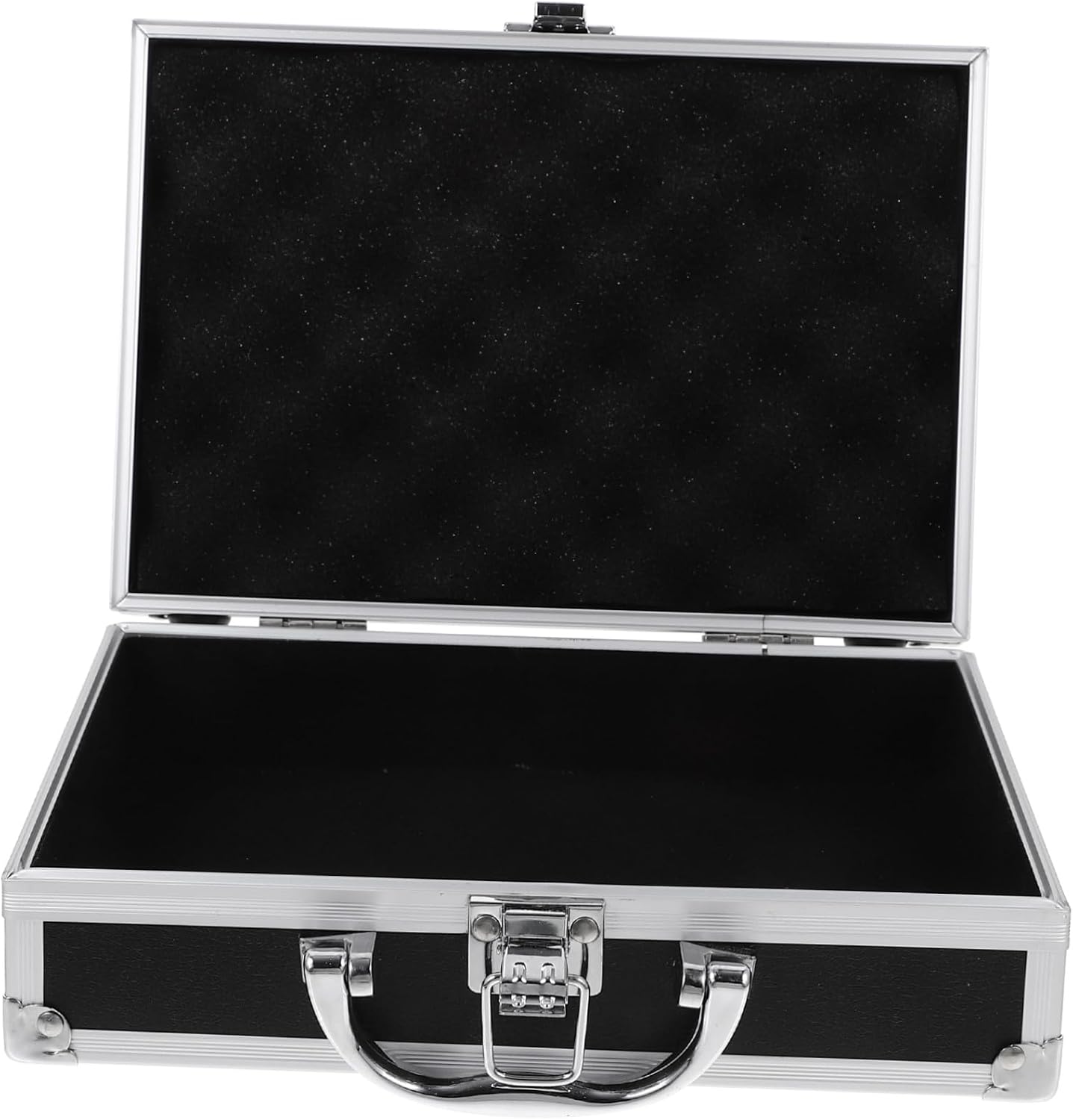  Gatuida Mallette En Alliage D'aluminium Verrouillable Multifonction Poignée Renforcée, Petite Boîte à Outils Portable Noire 23x16x7cm, Rangement Atelier Et Transport Sécurisé