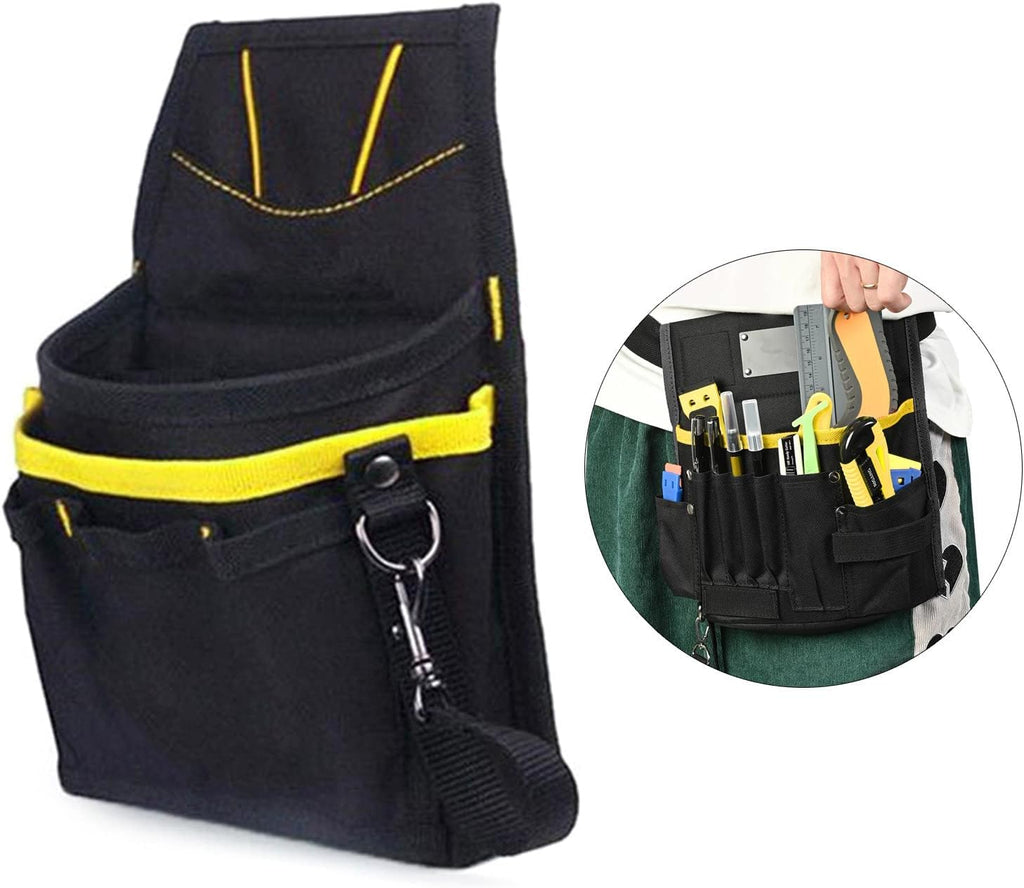  Sac à Outils Portable En Tissu Oxford Pour Voiture Avec Ceinture De Taille, Sacs De Rangement Portables Teintés Pour Fenêtre, Sac à Outils, Pochette Utilitaire Pour Homme