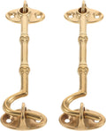  2 Pieces Heavy Duty Brass Door Latch Hook And Eye For Cabin Doors And Windows Wear Resistant And Easy To Install Hanging Hardware Lock