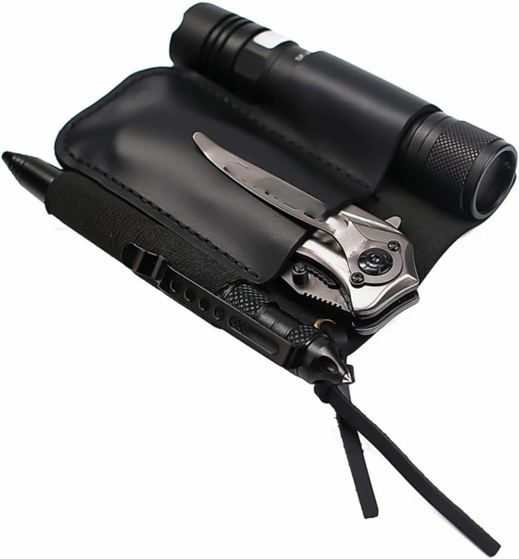 GENERIC Pochette à Outils D'électricien, Support Utilitaire Rétro En Cuir, Sac De Coupe Multifonction, Organisateur De Travail, Porte-outils De Ceinture, Pour Lampe De Poche, Coupe, élagage, Récolte