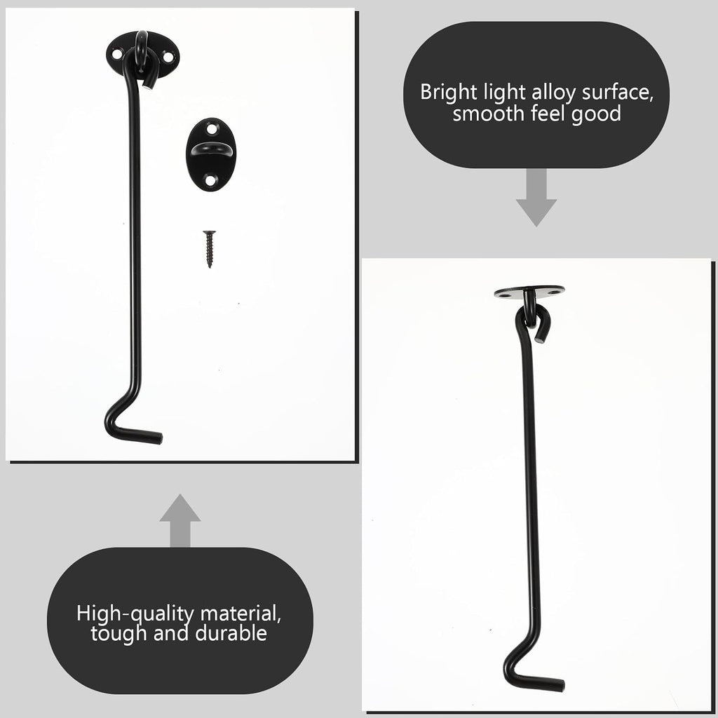  Healvian Crochets De Verrouillage De Fenêtre Solides Et Résistants En Acier Inoxydable Noir Lot De 2 Pour Sécuriser Fenêtres Coulissantes