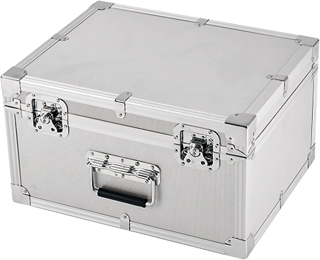 GENERIC Boîte à Outils En Aluminium Rigide, Mallette De Rangement Portable, Mallette De Transport, Organisateur D'équipement Pour PC, Appareil Photo, Coffre Avec Mousse Amovible, Boîte à Outils Pour