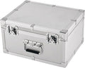 GENERIC Boîte à Outils En Aluminium Rigide, Mallette De Rangement Portable, Mallette De Transport, Organisateur D'équipement Pour PC, Appareil Photo, Coffre Avec Mousse Amovible, Boîte à Outils Pour
