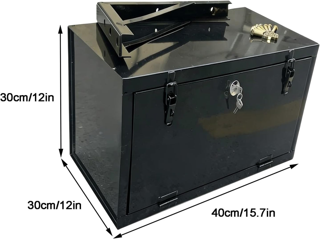  Boîte à Outils Pour Camion, Boîte à Outils Pour Lit De Camion En Fer, Avec Serrure Et Clés, Organiseur De Rangement étanche, Pour Camionnette, Caravane (50 X 30 X 30 Cm)