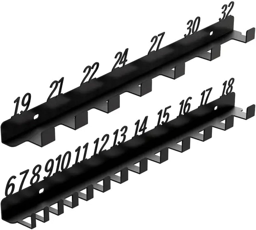  Support De Rangement Pour Clés De Garage, Emplacements Numérotés 6-18, 19-32, 6-32, Durables En Métal, Porte-outils, Emplacements Numérotés, Rangement De Vis