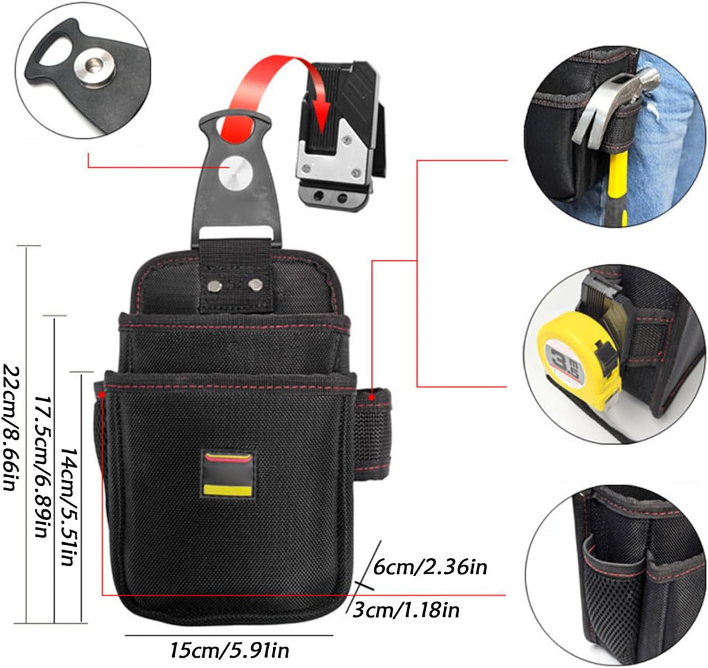  Pochette à Outils Électriques | Sac De Waist De Maintenance - Sac Ceinture Imperméable Multi-Outils Porte-Outils Pour Travaux Intérieur Extérieur Soudage Peinture Toiture Pêche Voyage