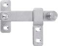  Amig - Levier De Volet Pour Portes, Fenêtres Et Volets | 80 X 46 Mm | Crochet Pour Portes, Fenêtres Et Volets | Serrure Intérieure Et Extérieure | Acier Inoxydable 18/8 Plaqué Argent Brillant