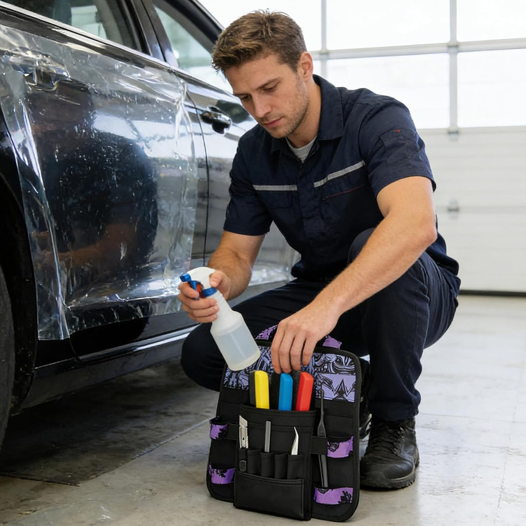 GENERIC Grand Sac à Outils, Organiseur De Voiture En Tissu Oxford, étui De Rangement De 45,7 X 30,5 Cm Avec Bandoulière, Sac Multi-poches Avec Poignées Renforcées, Porte-outils Robuste, équipement De