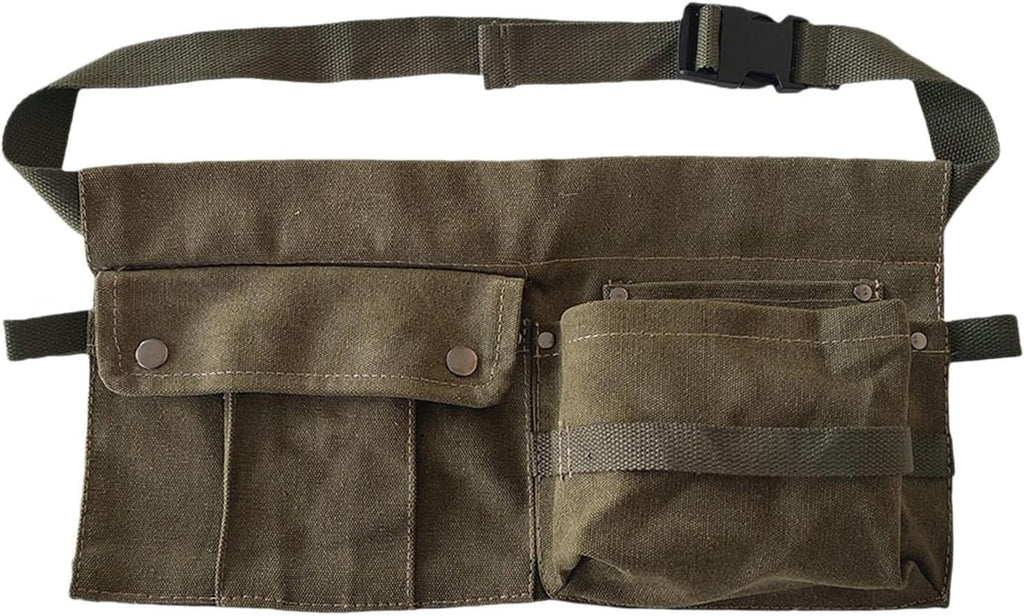  Generic Sac à Outils En Toile, Sac Multifonctionnel Pour Artisans Avec Plusieurs Compartiments Et Ceinture Ajustable, Idéal Pour Les électriciens Et Les Ouvri, Kaki