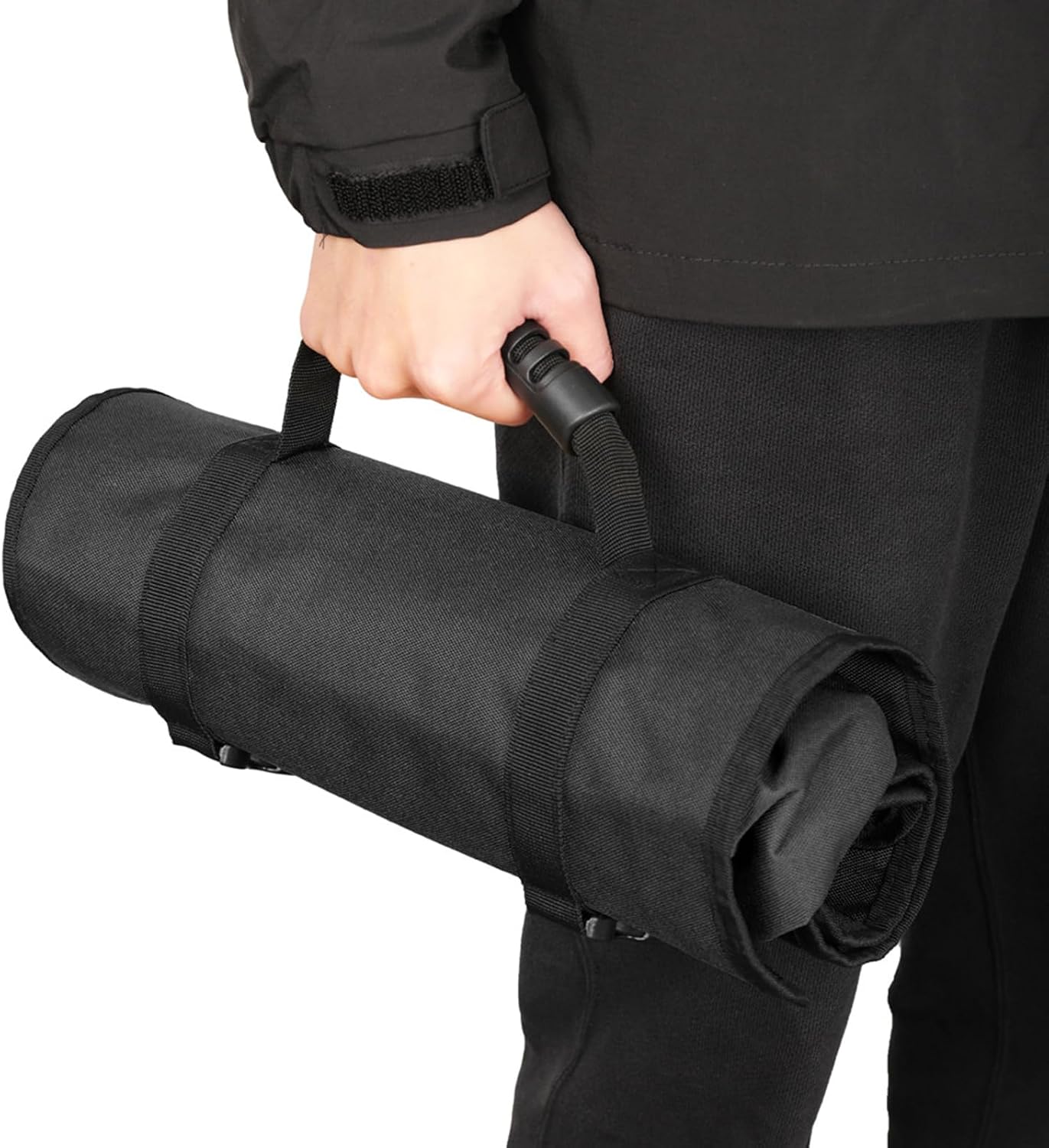  Sac à Outils à Roulettes Avec Poignée, 72 X 36 Cm, Design Imperméable Et Pliable, Matériau Résistant à L'eau Pour Cyclisme, Réparations En Plein Air, Noir Et Marron