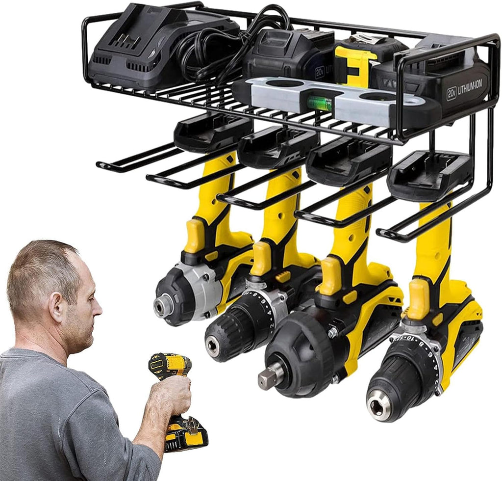  Organisateur D'outils électriques - Rangement D'étagères à Outils En Métal | Grande étagère à Outils Portable Et Robuste Pour Perceuse-visseuse Sans Fil