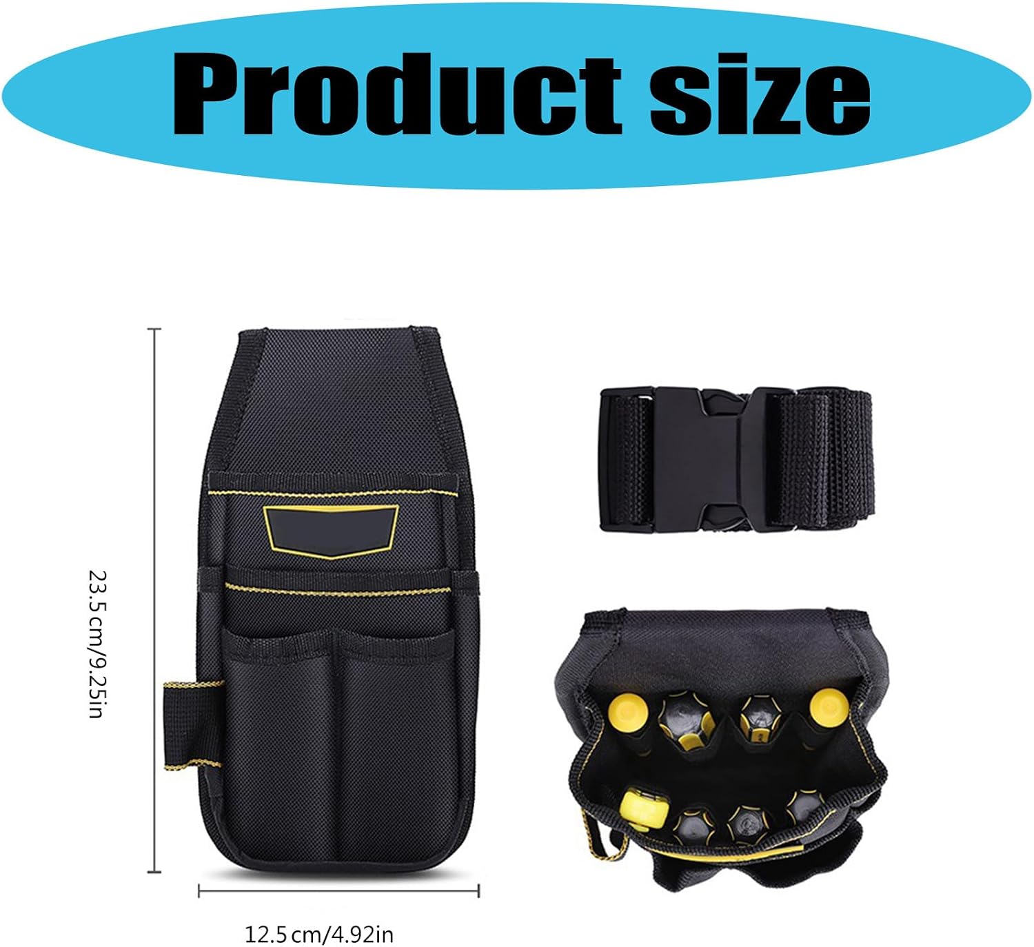  Porte-ceinture à Outils Professionnel Pour électricien, Sac En Nylon Durable Avec Plusieurs Poches Pour Une Organisation Facile, Sac Universitaire Durable