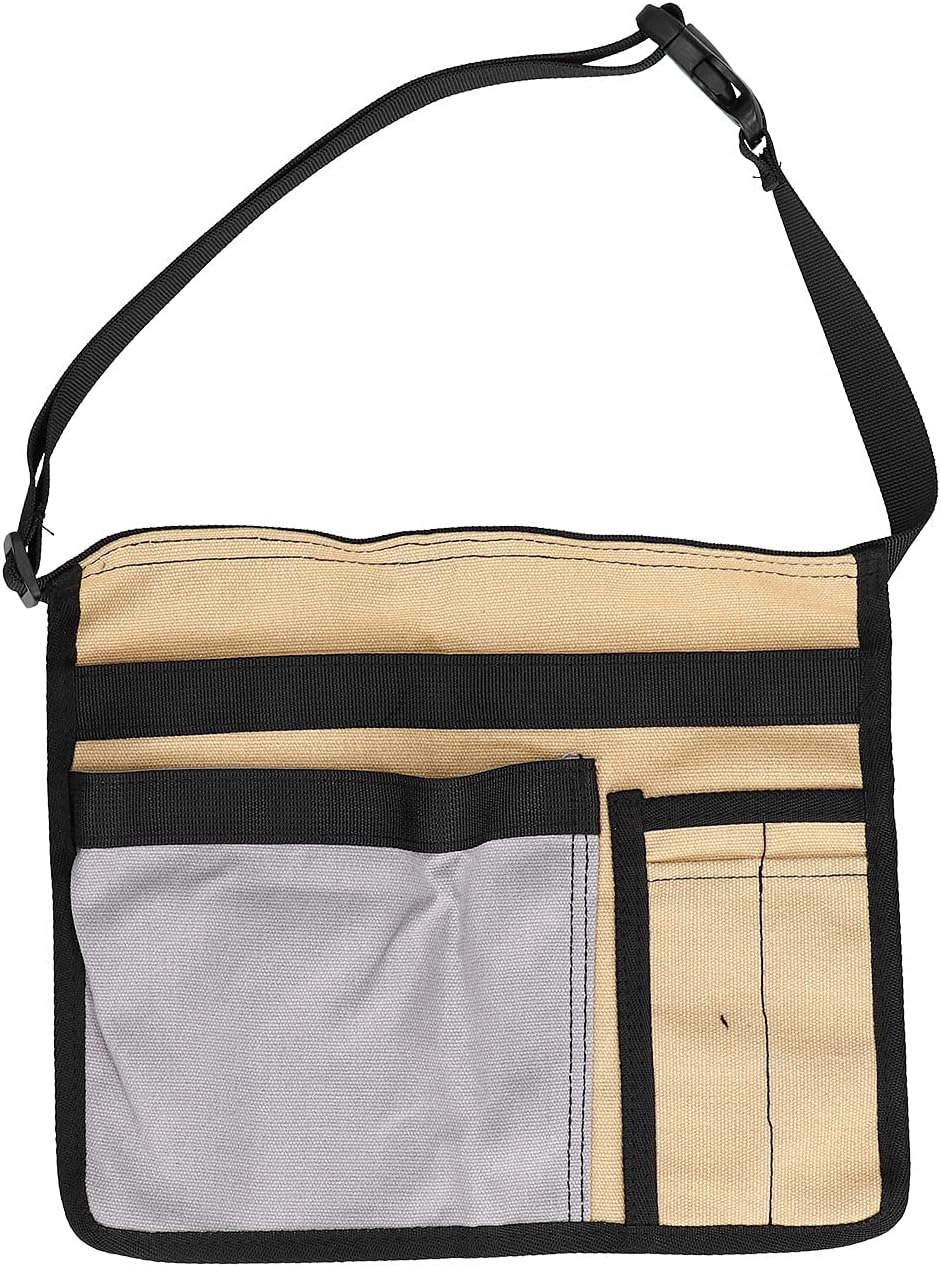  Cocoarm Sac Banane à Outils Pochette à Outils En Tissu Oxford 25 X 27,5 Cm Avec 2 Poches Principales 2 Poches à Boucle Et Ceinture Pour Les Travailleurs De Plein Air De Réparation D'escalade De