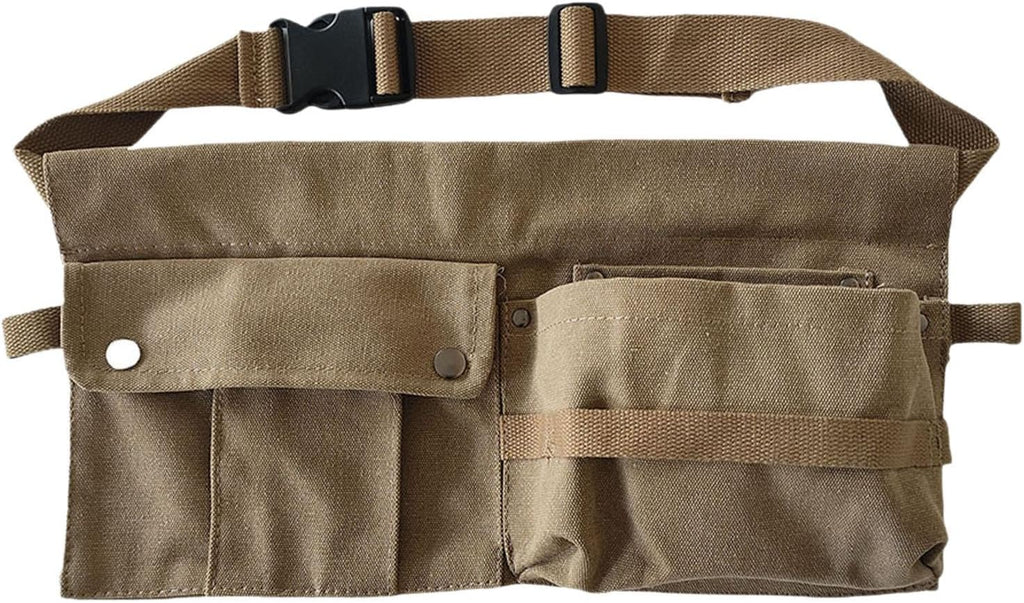  Generic Sac à Outils En Toile, Sac Multifonctionnel Pour Artisans Avec Plusieurs Compartiments Et Ceinture Ajustable, Idéal Pour Les électriciens Et Les Ouvri, Kaki