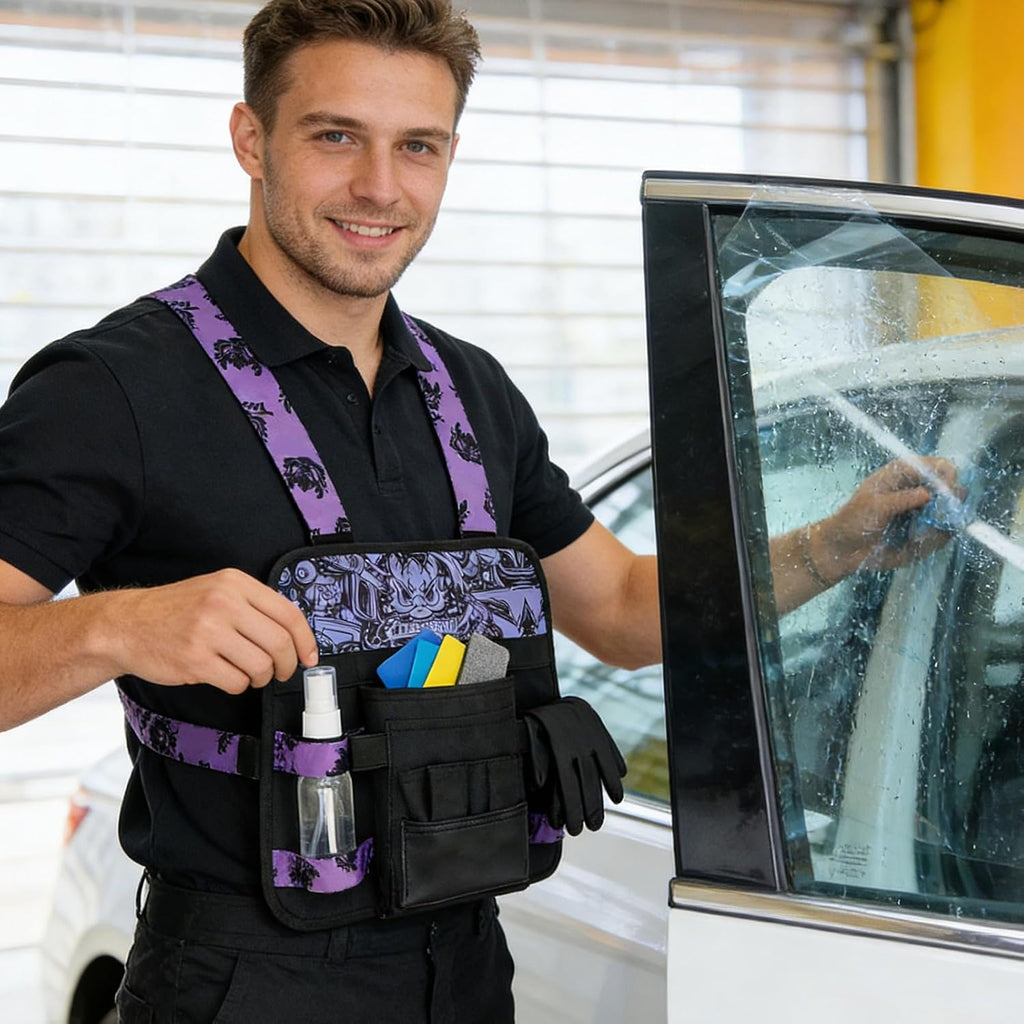 Genérico Organisateur De Sac à Outils, étui En Tissu Oxford De Grande Capacité, Organisateur D'outils Pour Obscurcir Les Fenêtres De Voiture, Sac De Rangement , Accessoire De Réparation