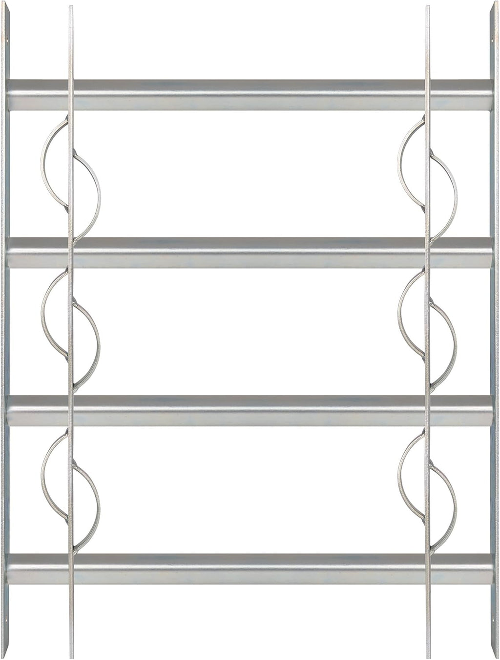  Alberts 563646 Secorino Style Window Grille | Sliding For External Windows | Burglar Protection Grille | Galvanised In Blue | 600 X 500-650 Mm