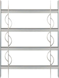  Alberts 563646 Secorino Style Window Grille | Sliding For External Windows | Burglar Protection Grille | Galvanised In Blue | 600 X 500-650 Mm