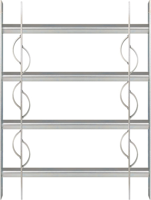  Alberts 563646 Secorino Style Window Grille | Sliding For External Windows | Burglar Protection Grille | Galvanised In Blue | 600 X 500-650 Mm