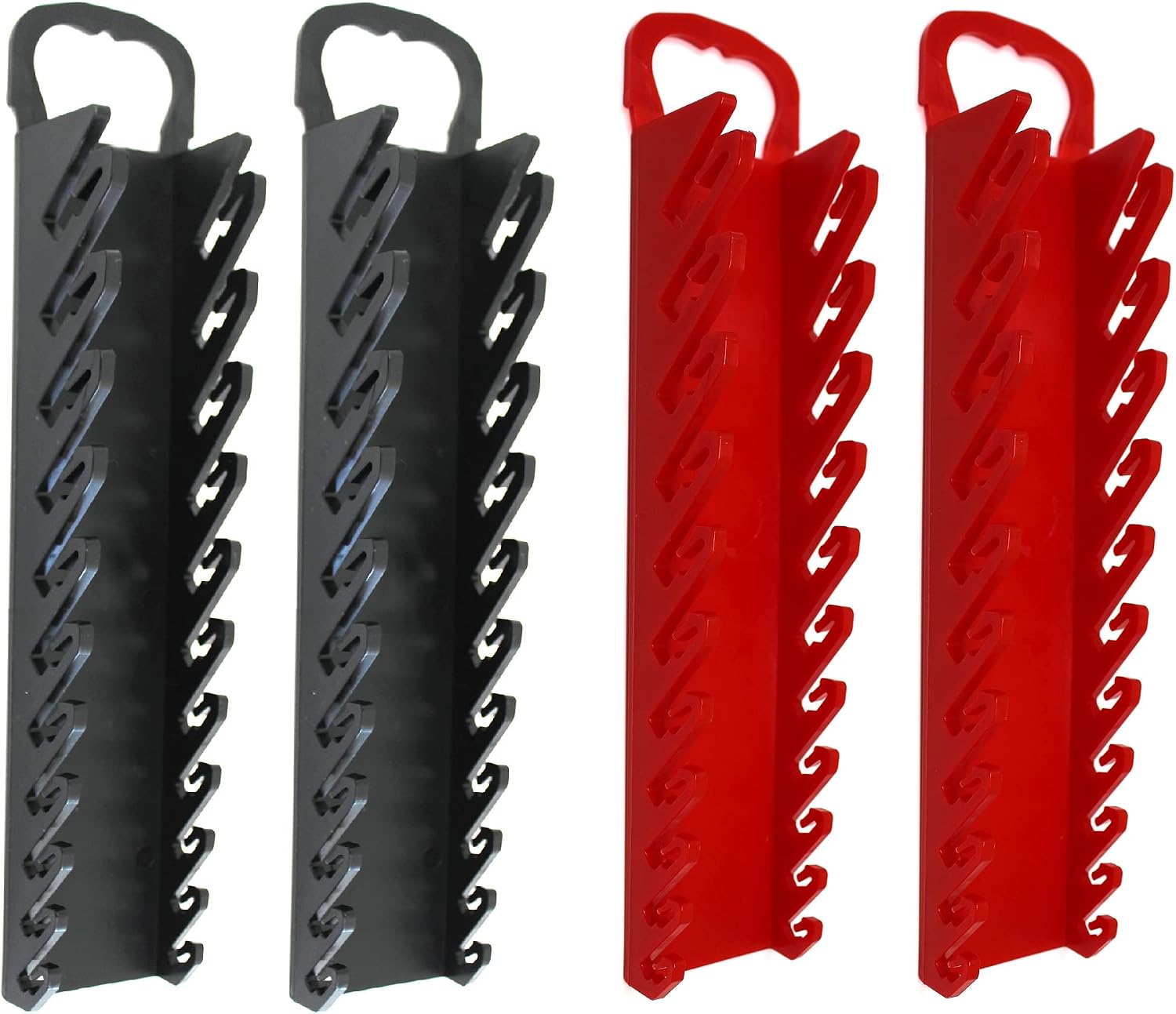 JSP Manufacturing Kit De Rangement Pour Clés à 11 Outils Pour Clés à Molette Ou à Ligne (kit De 4 Pièces, Noir Et Rouge)