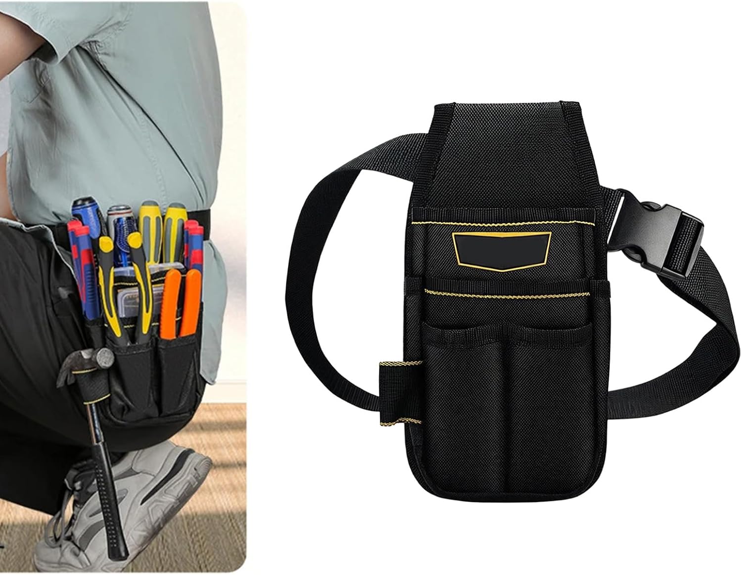  Porte-ceinture à Outils Professionnel Pour électricien, Sac En Nylon Durable Avec Plusieurs Poches Pour Une Organisation Facile, Sac Universitaire Durable