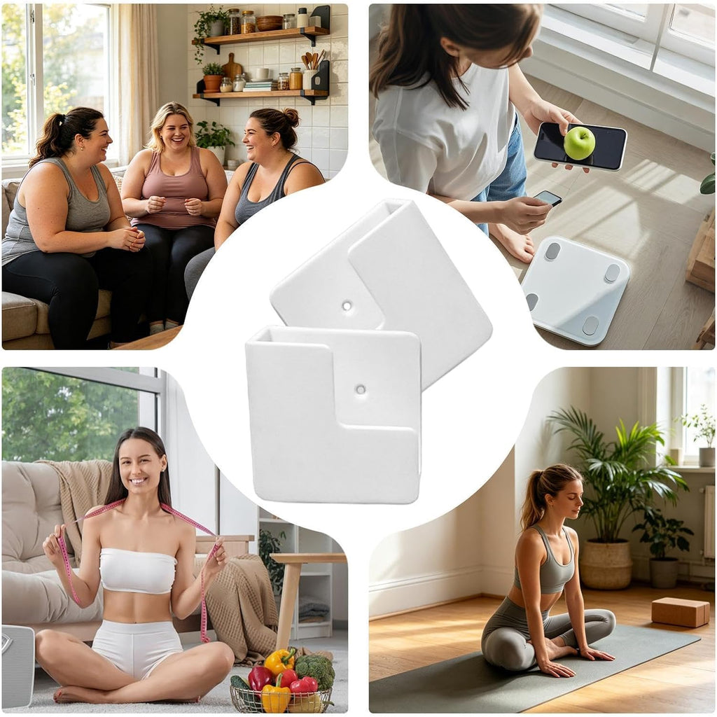 GENERIC Support Autocollant Pour Balance De Salle De Bain, Peu Encombrant, Sans Perçage, Support Pour Maison, Chambre, Armoire, Salon, Salle De Sport, Dortoir Et Cuisine, 10 Cm