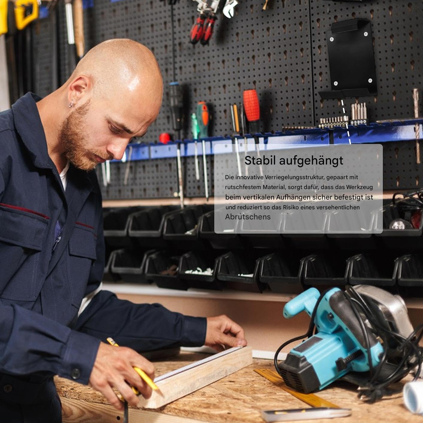  Organisateur D'outils électriques – Support De Montage Pour Perceuse, Garage Haute Performance – Support De Connexion De Roulement Pour Perceuse électrique, Marteau, Tournevis, Atelier Domestique