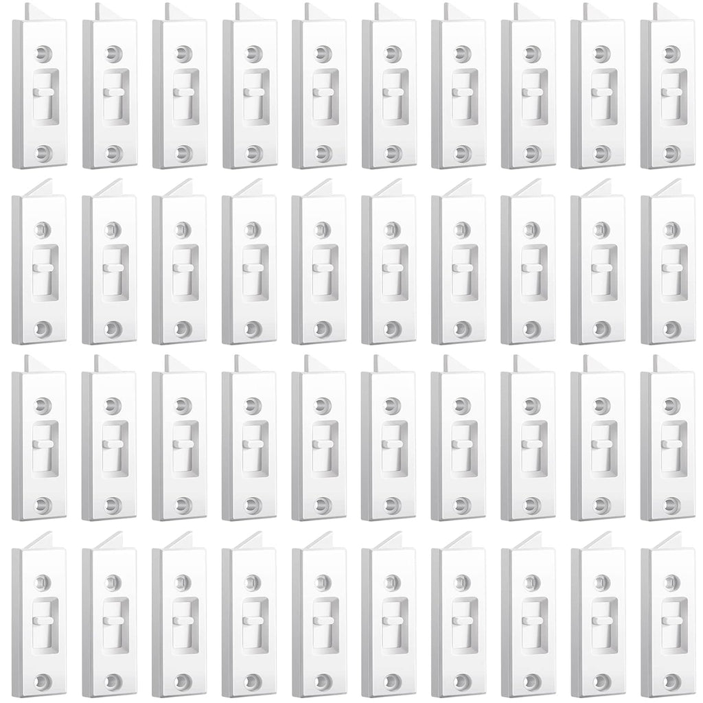  Loquet De Fenêtre Pour Pièces Et Quincaillerie De Fenêtre En Plastique, à Ressort, Espacement Central Des Trous De 5,1 Cm (blanc, 40 Pièces)