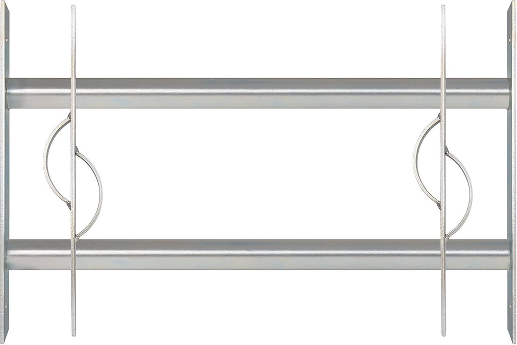  Alberts 563646 Secorino Style Window Grille | Sliding For External Windows | Burglar Protection Grille | Galvanised In Blue | 600 X 500-650 Mm