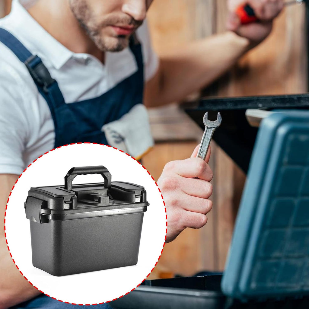  Mallette à Outils De Pêche Portable Et Résistante - Design Compact - Boîte à Outils Verrouillable Pour L'intérieur Et L'extérieur