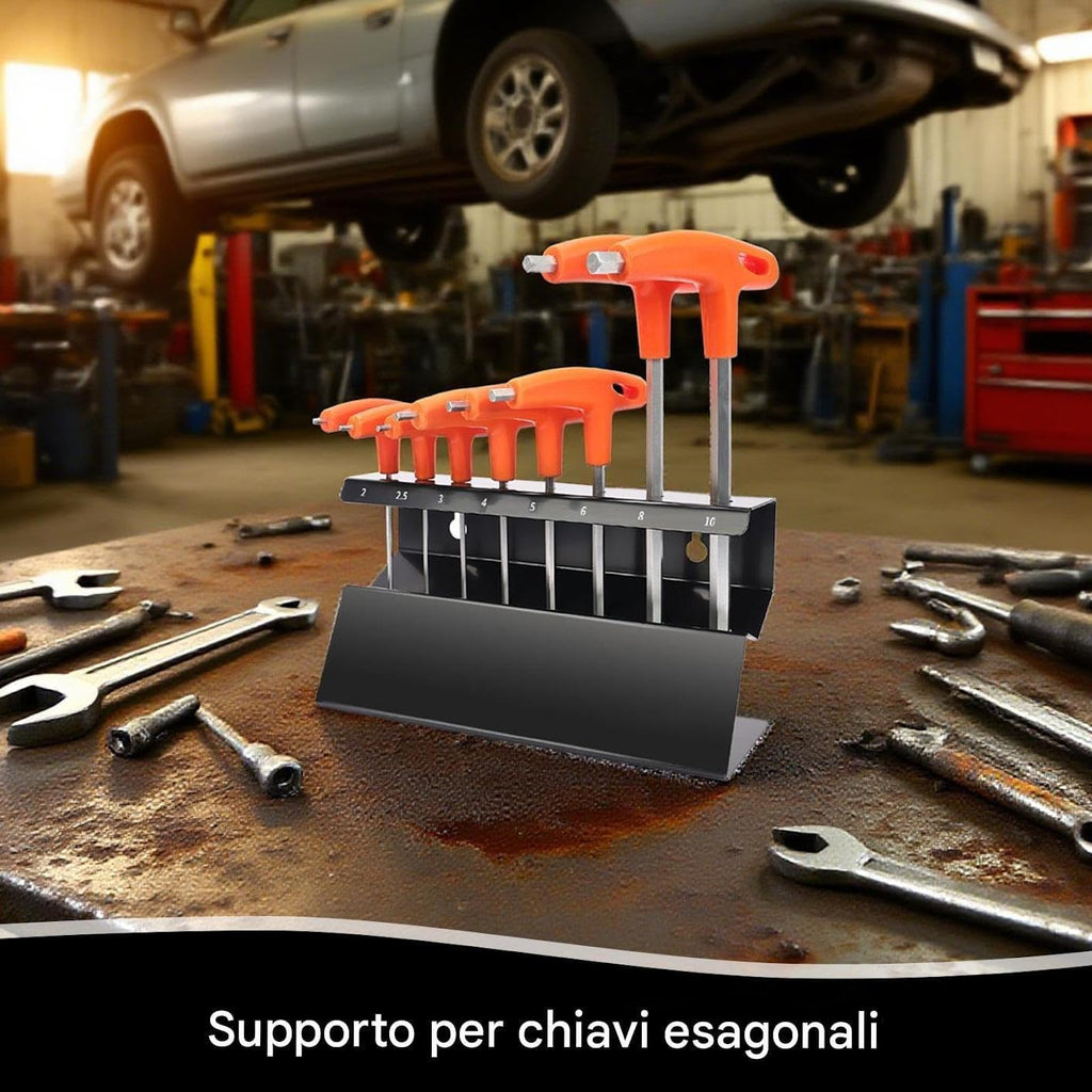 Genérico Generico Hexagonal Wrench Storage Rack Stainless Steel Tabletop Organizer, Multifunctional Tool Holder For Repair Shop, Garage, Workshop, Dorm, Living Room, Household Storage