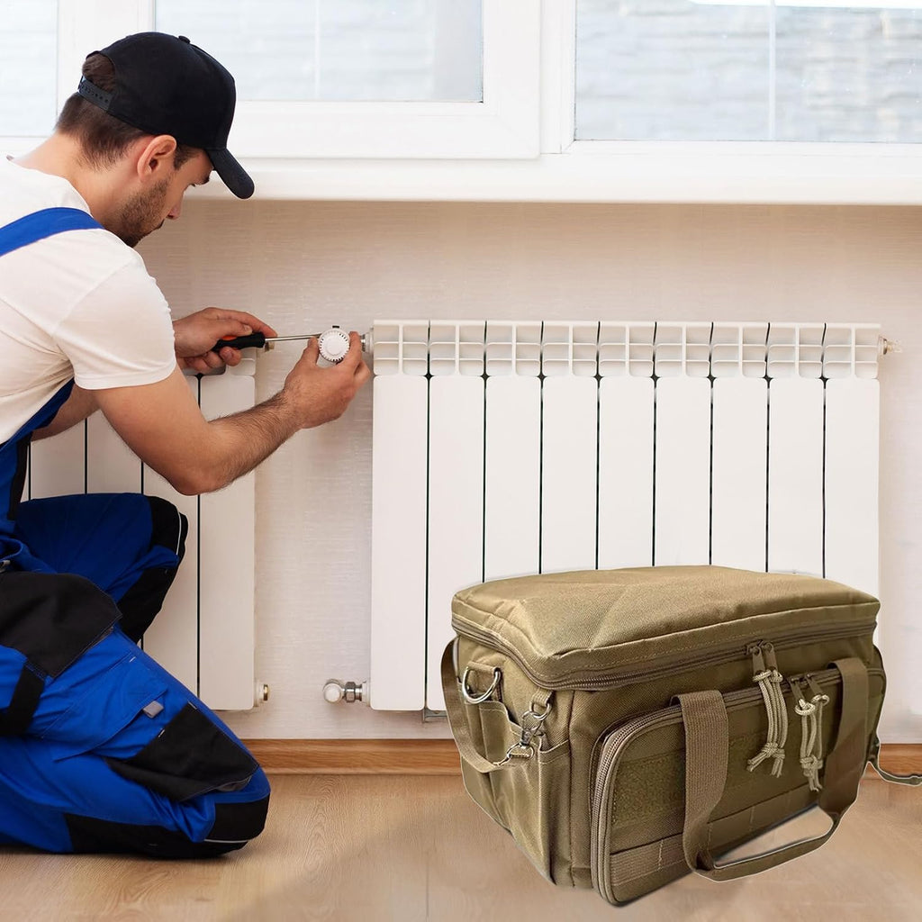 GENERIC Sac à Outils, Porte-matériel, Organisateur D'entretien, Poignée épaisse, Accès Zippé, Base Renforcée, Compartiment Intérieur, Mécanicien Extérieur, 19 X 21 X 38 Cm